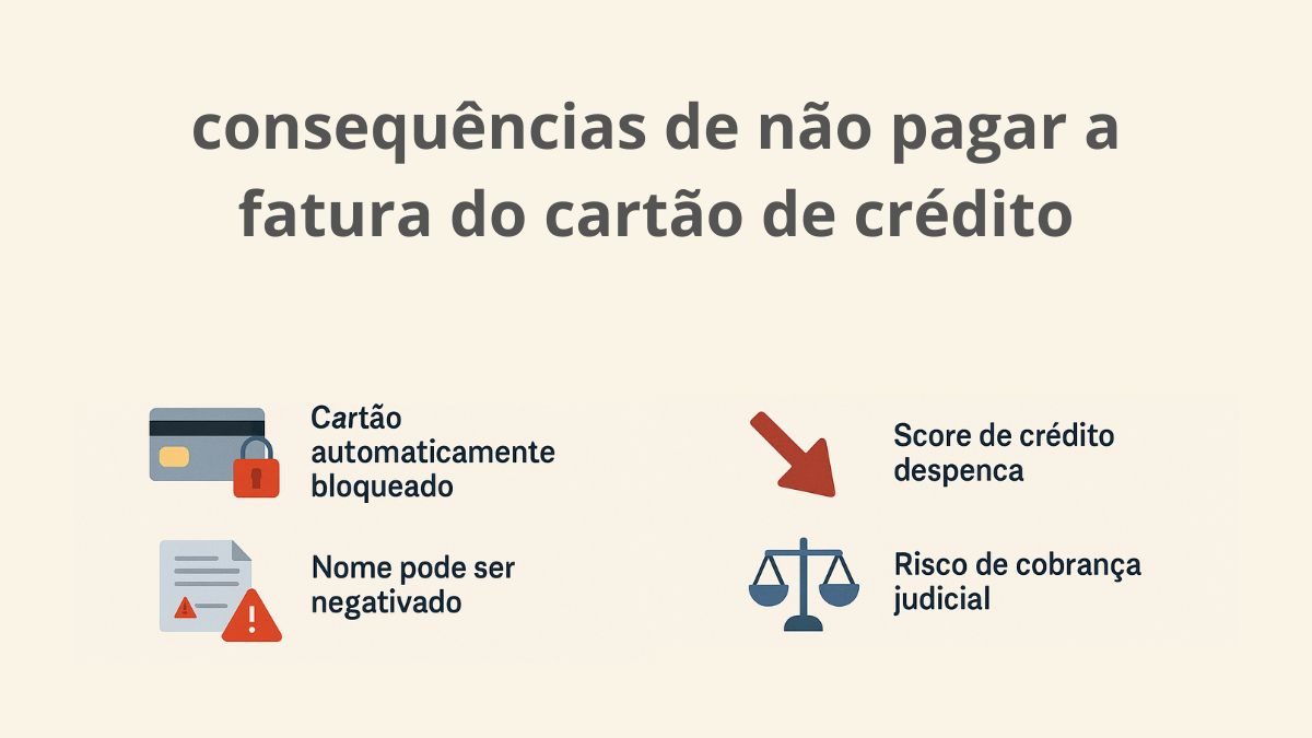 consequencias-cartao-inadimplente Lista de consequências de não pagar a fatura do cartão de crédito