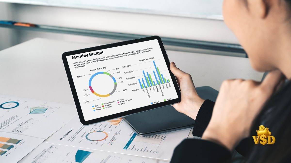 investimentos-renda-passiva-planejamento-futuro Mulher acompanhando seus investimentos com foco em renda passiva, planejamento familiar e liberdade financeira.