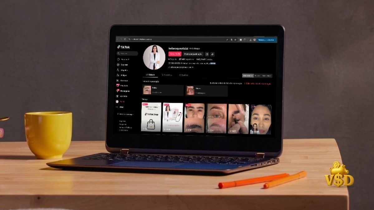 tiktok-monetizado-com-videos-curtos Vídeo no TikTok com muitas visualizações e ativação de monetização visível na tela.