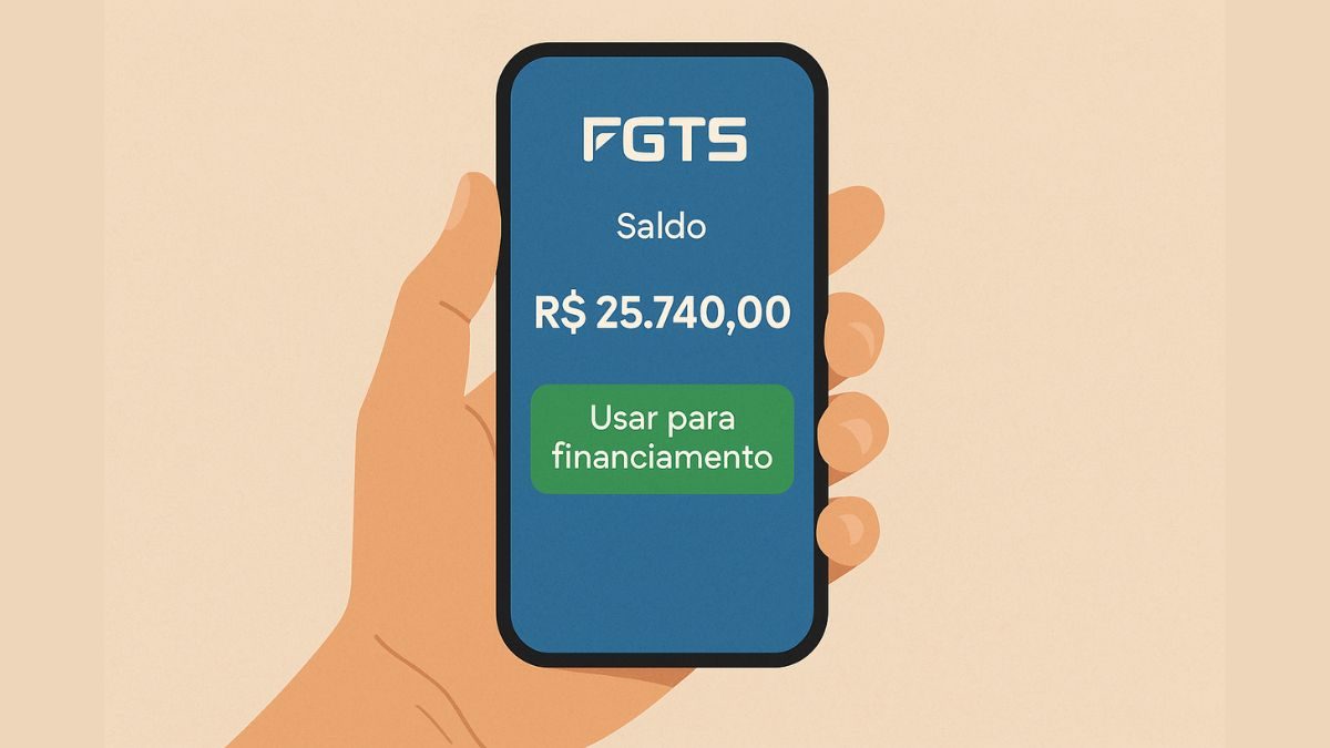usar-fgts-para-amortizar-financiamento Tela do app FGTS com opção de usar saldo para amortizar financiamento
